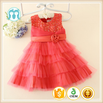 Novo estilo ano novo vestido vermelho ano do bebê design chinês pequenas meninas vestido para o tamanho 150 cm vestido da menina